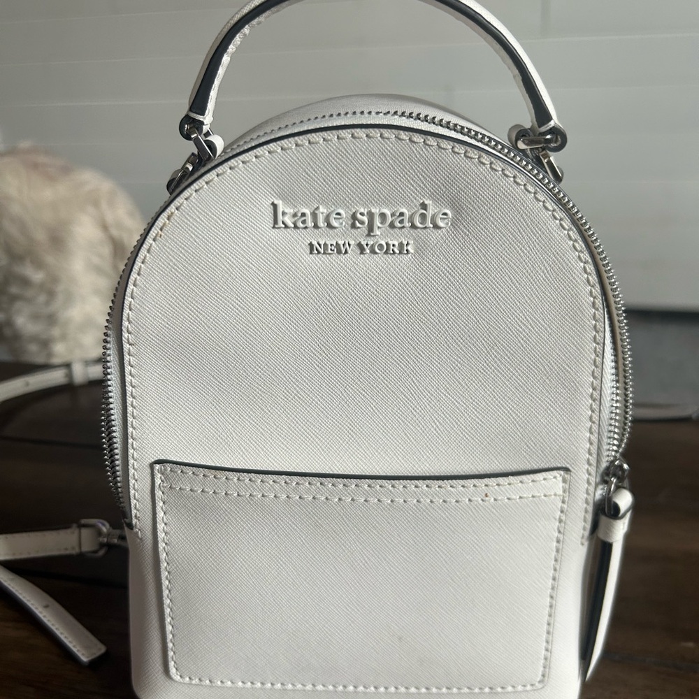Kate Spade White Mini Backpack